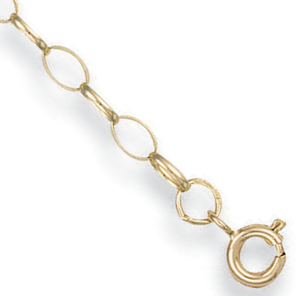 Yellow Gold B 1/2 3.4mm Oval Belcher Chain – product view