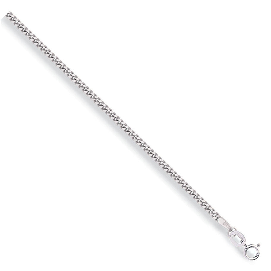 White Gold 2.0mm Traditional Classic Curb Chain
