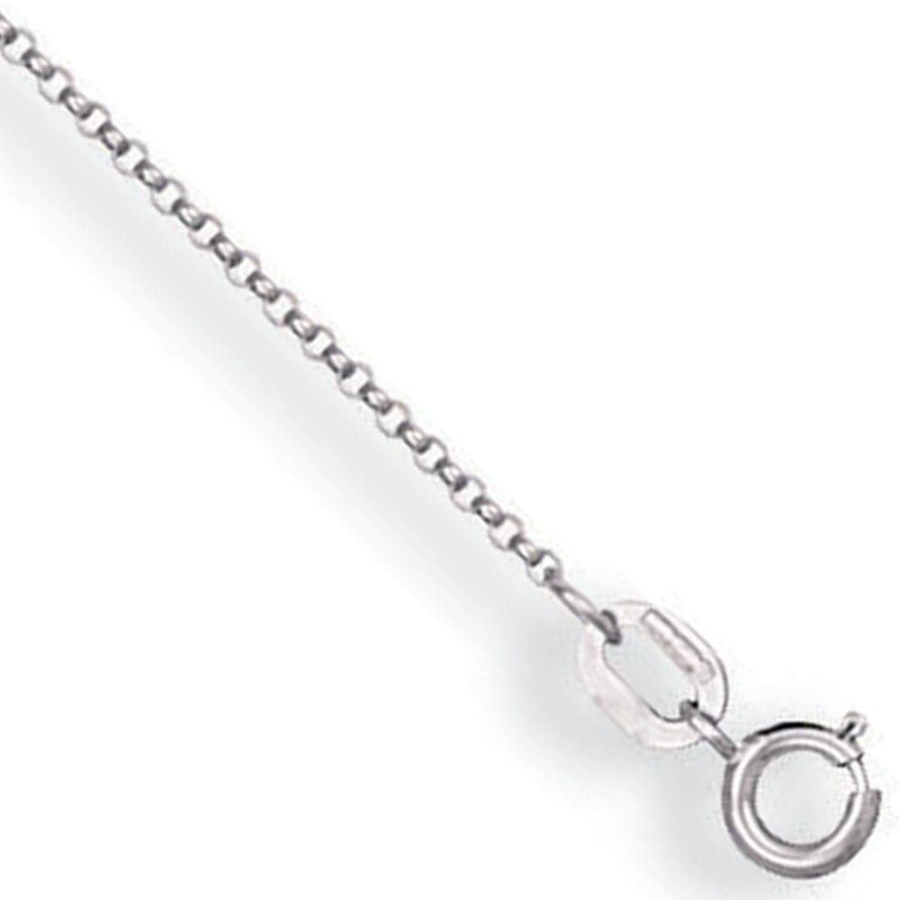 White Gold 1.1mm Micro Belcher Chain