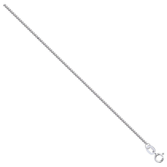 White Gold 1.2mm Traditional Classic Curb Chain