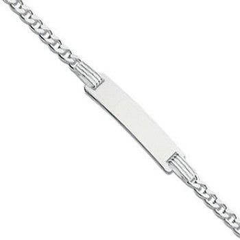 Silver ID Baby 6"/Ladies 7" Bracelet