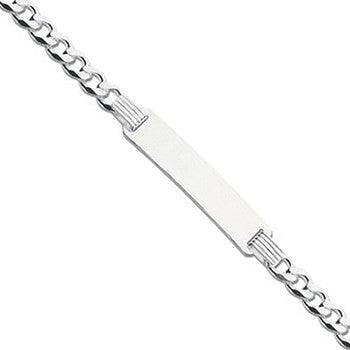 Silver ID Baby 6"/Ladies 7" Bracelet