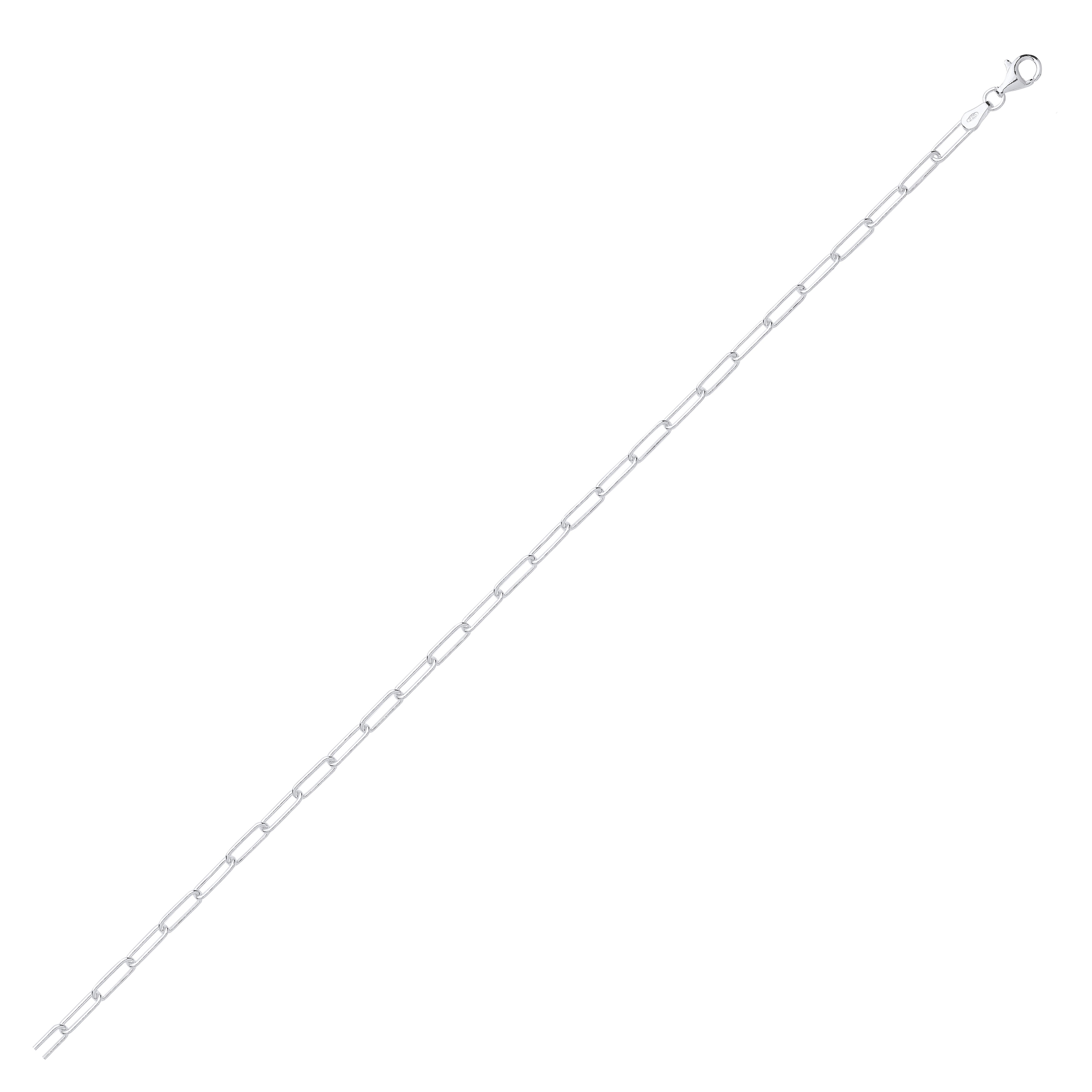 Silver 3.2mm Paper Clip Link Chain