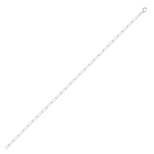 Silver 3.2mm Paper Clip Link Chain