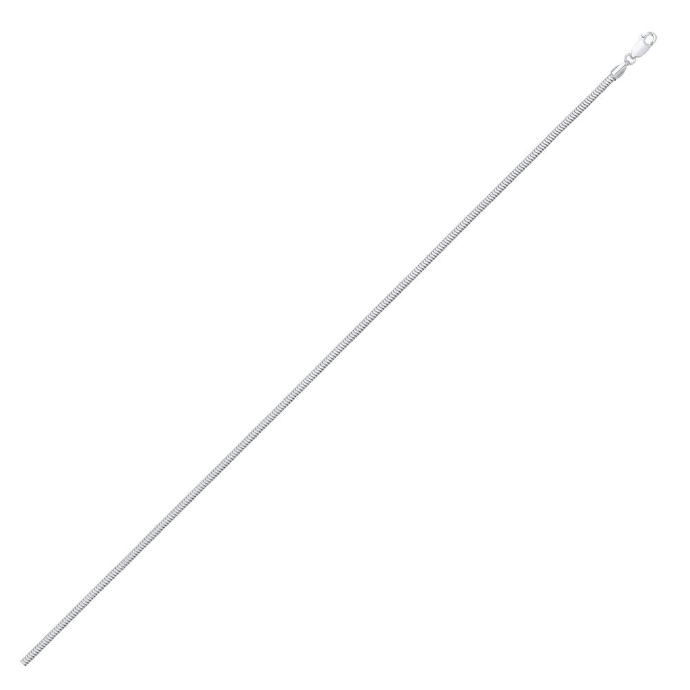 Silver 2.3mm Square Snake Chain – product view