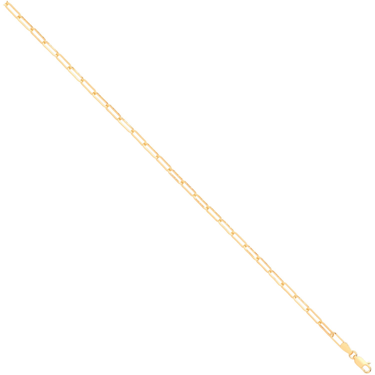 Yellow Gold 3.3mm Paper Clip Chain