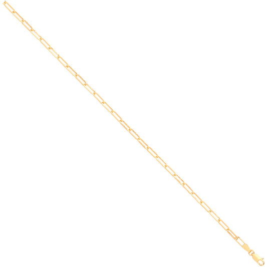 Yellow Gold 3.3mm Paper Clip Chain
