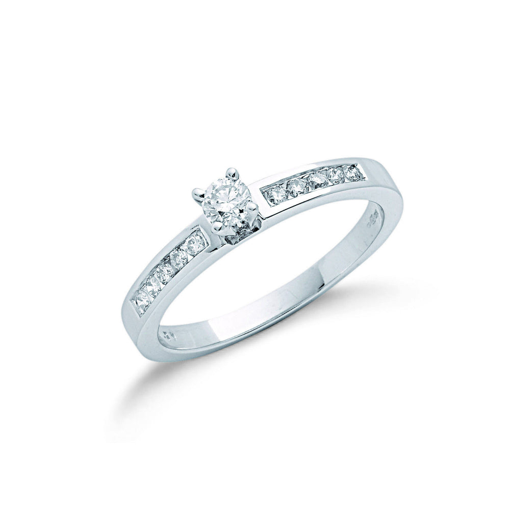 9ct White Gold 0.30ct Diamond Engagement Ring