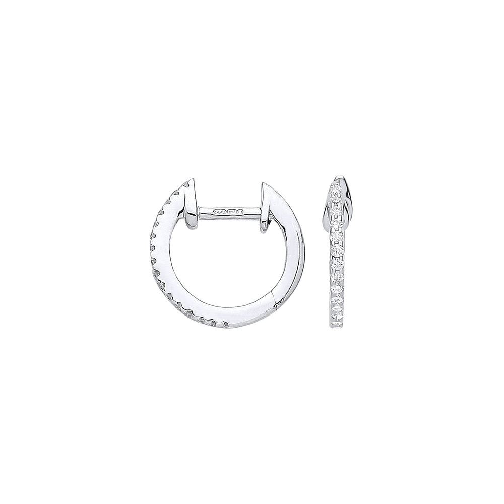 9ct White Gold 0.10ct Diamond Earrings
