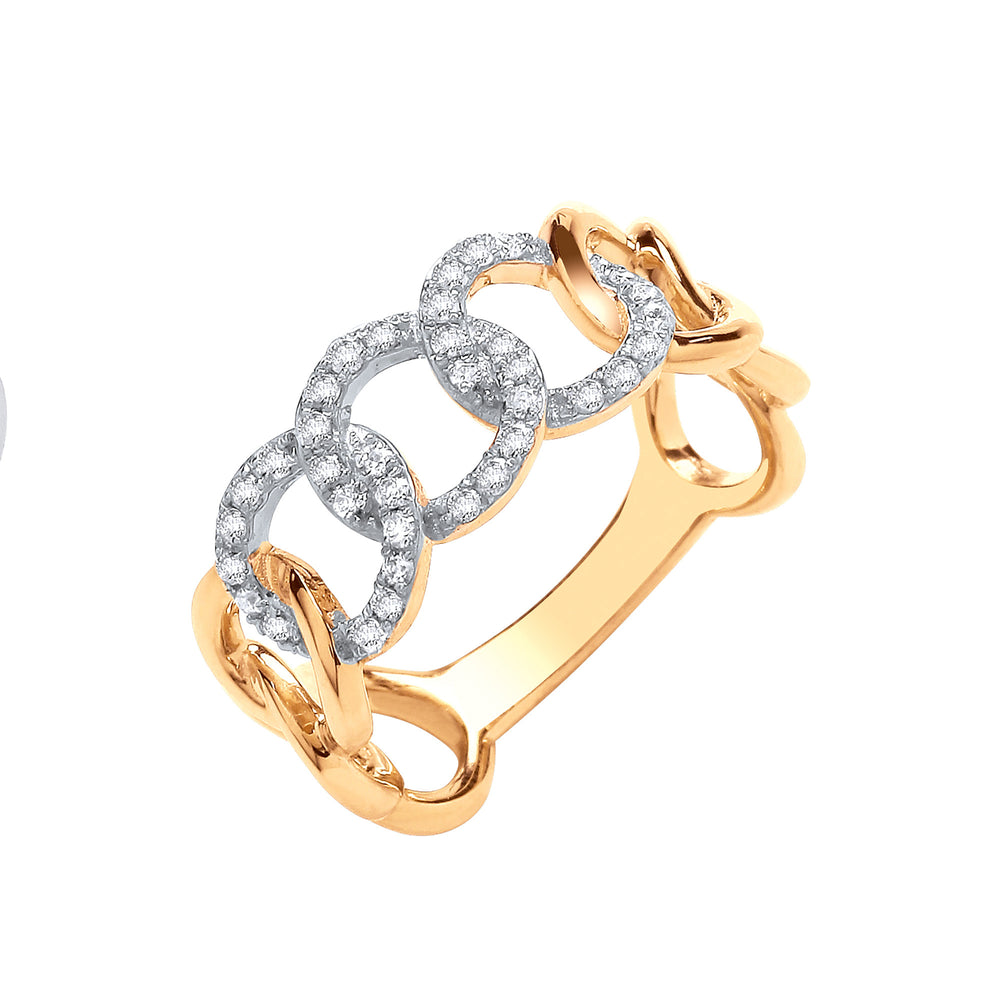 9ct Yellow gold 0.23ct Curb ring – product view