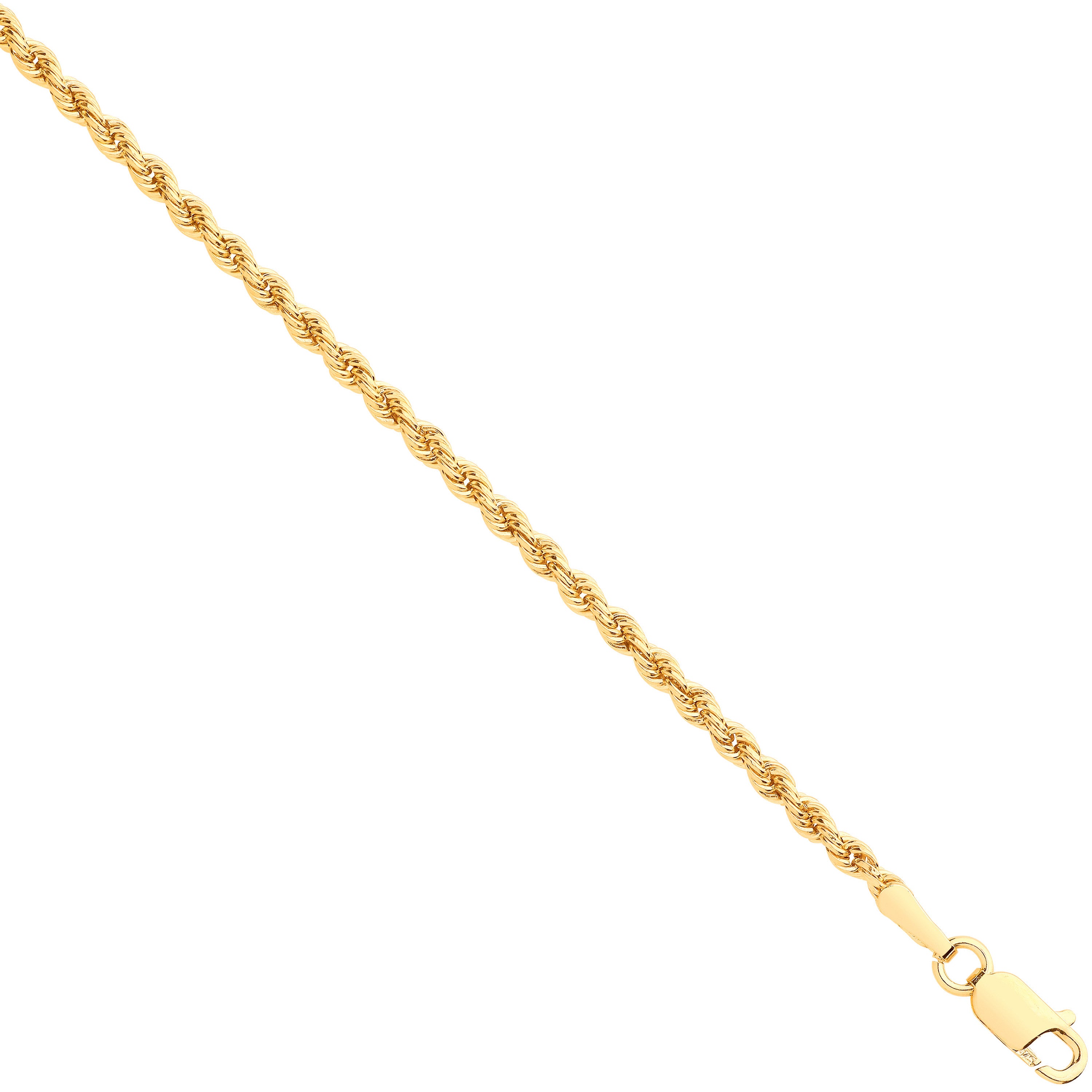 Yellow Gold 2.0mm Hollow Rope Chain
