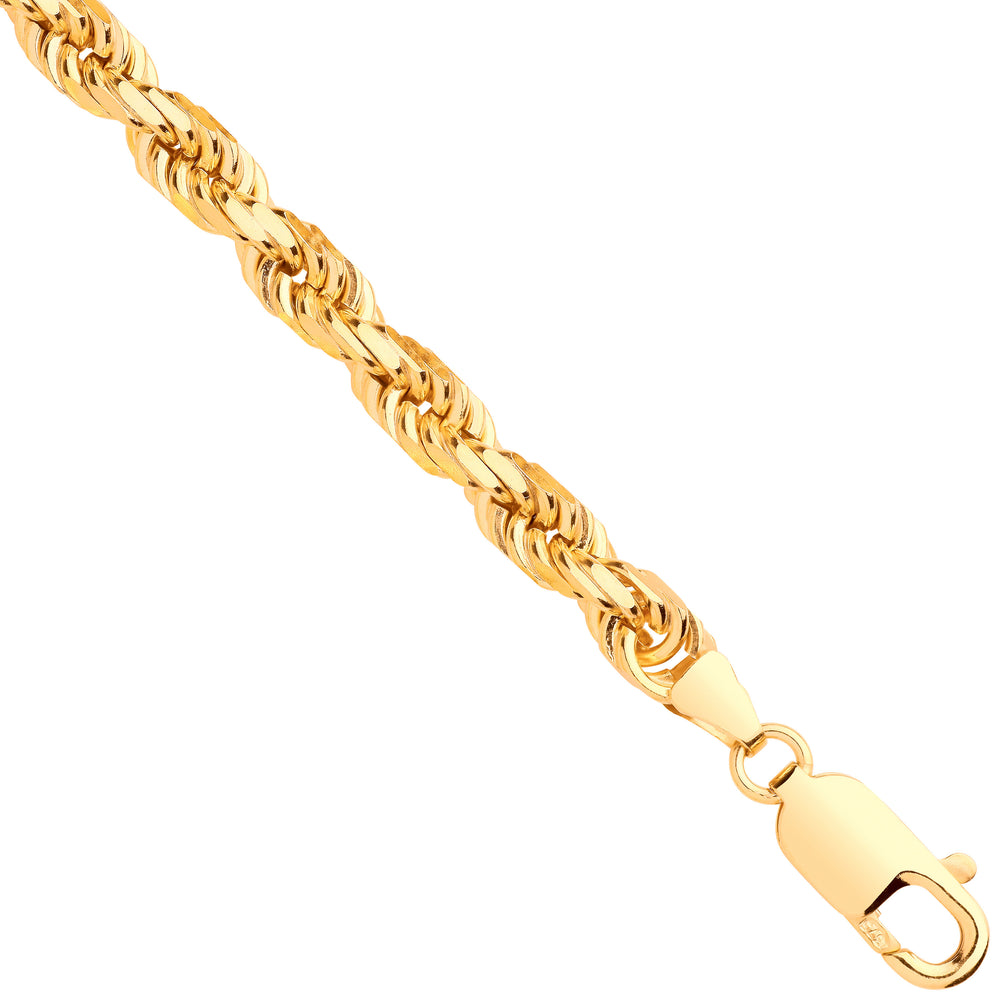 Yellow Gold D/C 5.2mm Solid Rope Chain