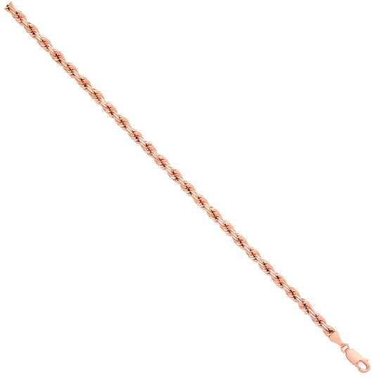 Rose Gold Solid D/C 4.2mm Rope Chain