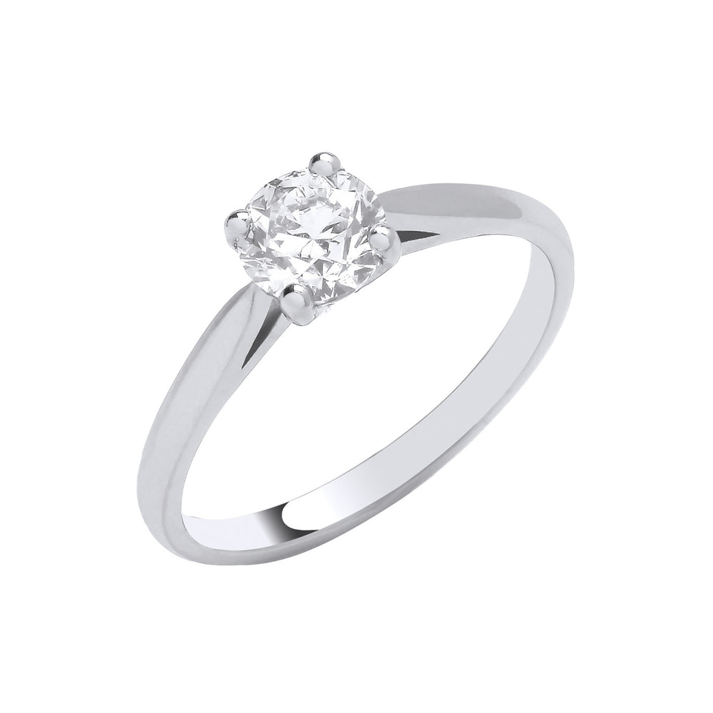 Platinum 0.70ct G/H-Si Diamond Engagement Ring