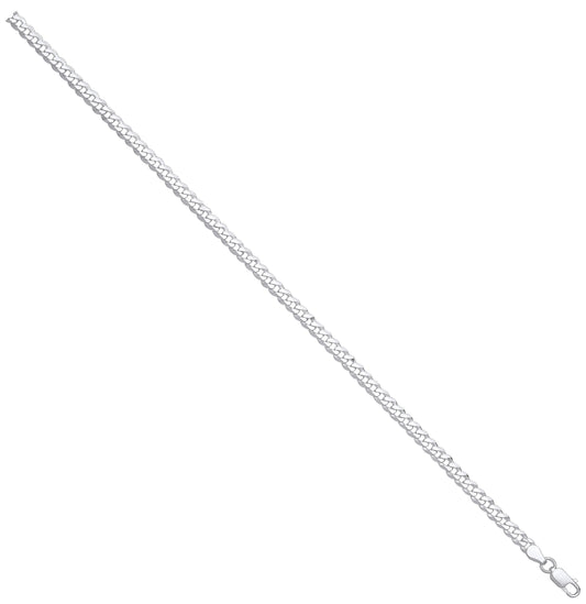 Silver 4.3mm Economy Flat Curb Chain