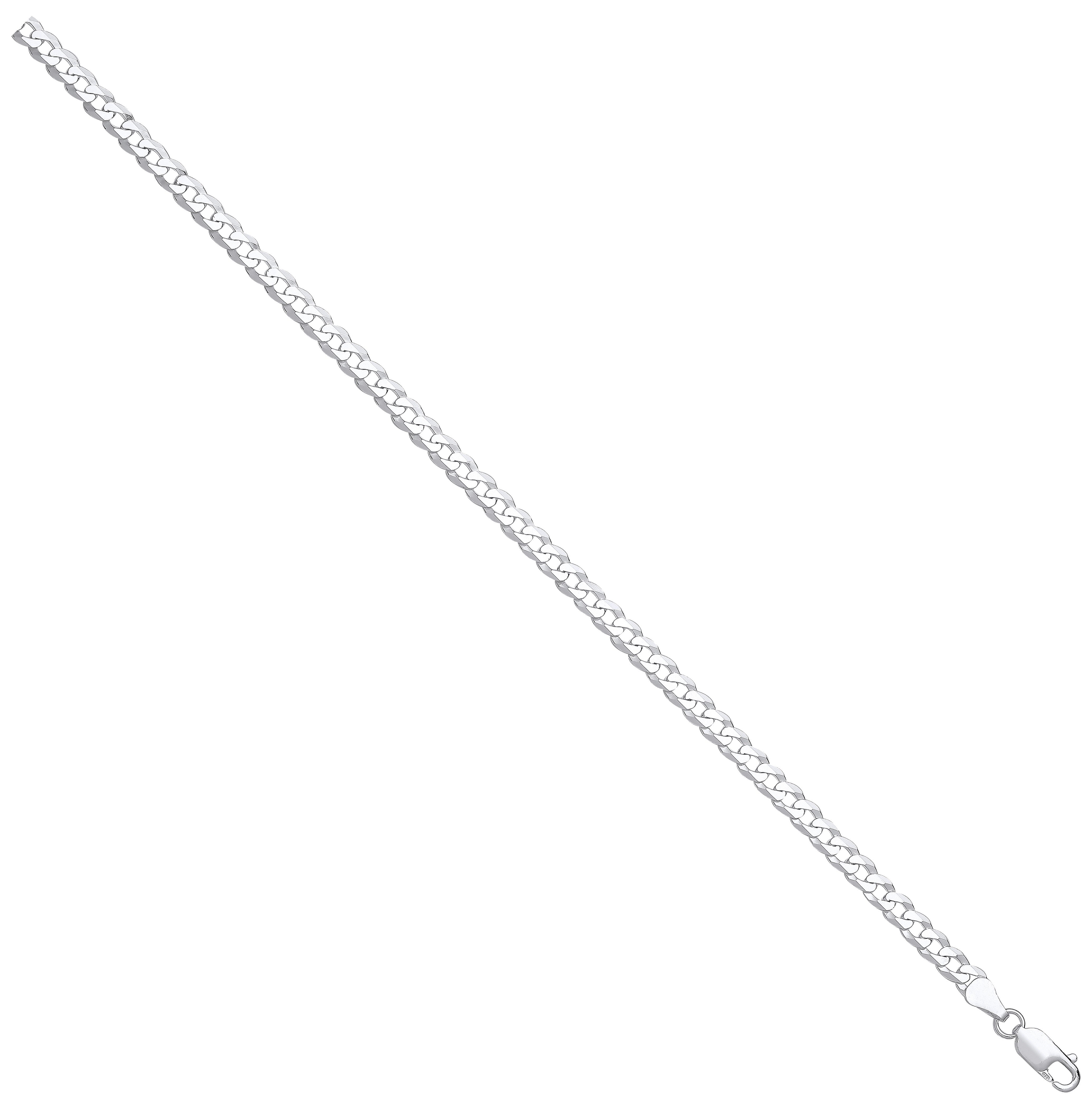 Silver 5.3mm Economy Flat Curb Chain