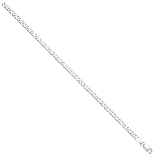 Silver 5.3mm Economy Flat Curb Chain