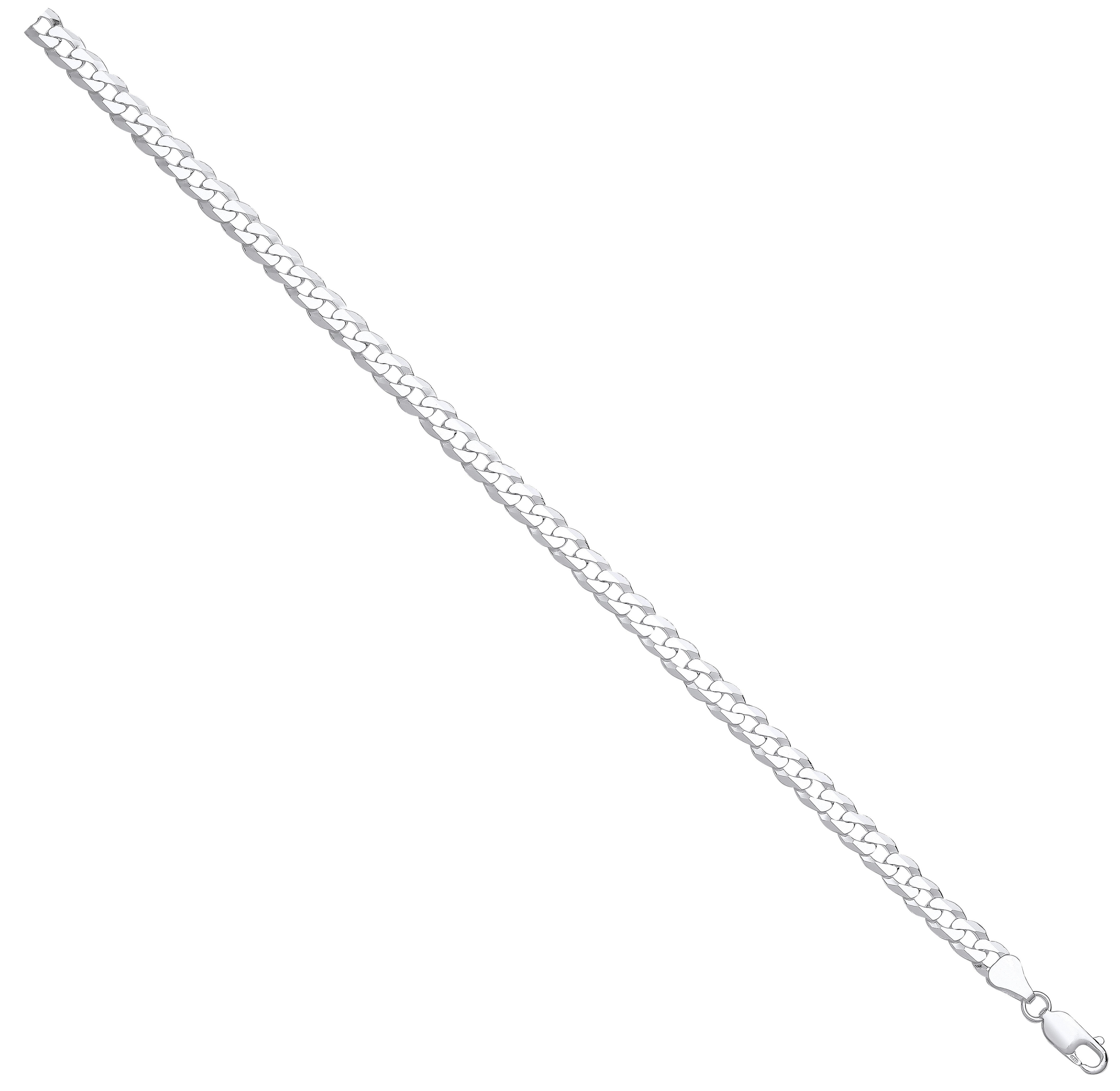 Silver 6.3mm Economy Flat Curb Chain