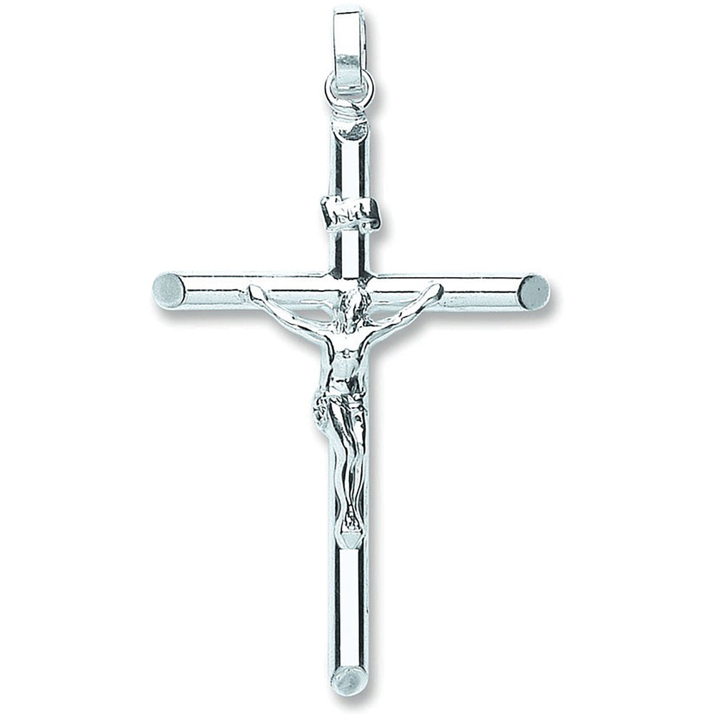 Silver Tubed Crucifix
