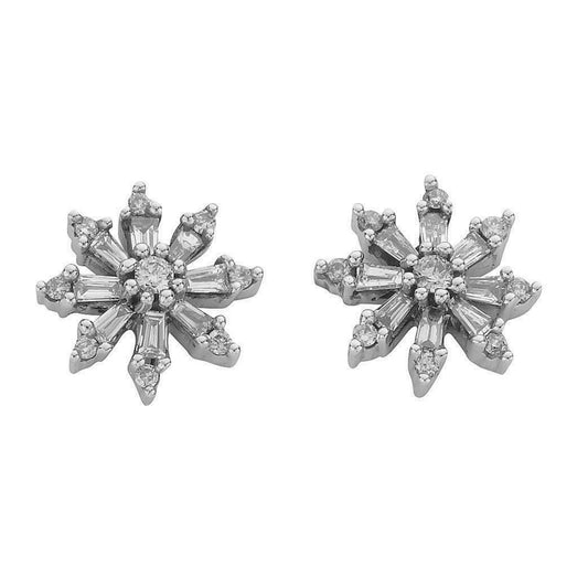 9ct White Gold 0.35ct Diamond Studs Earrings
