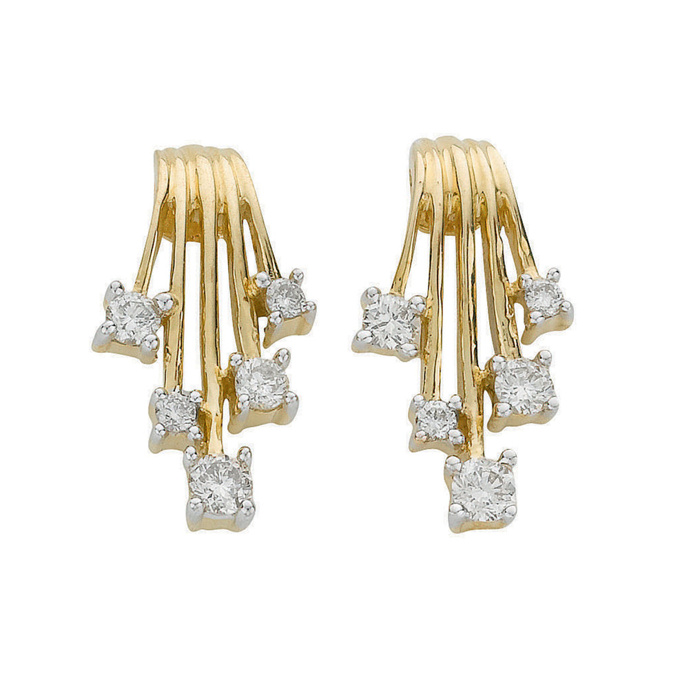 9ct Yellow Gold 0.25ct Diamond Studs Earrings
