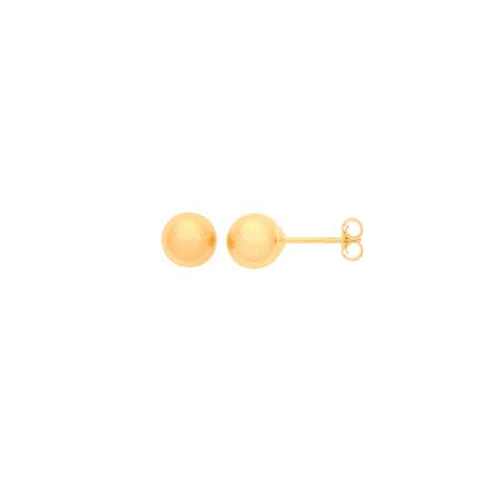 9ct Yellow Gold 5mm Ball Studs