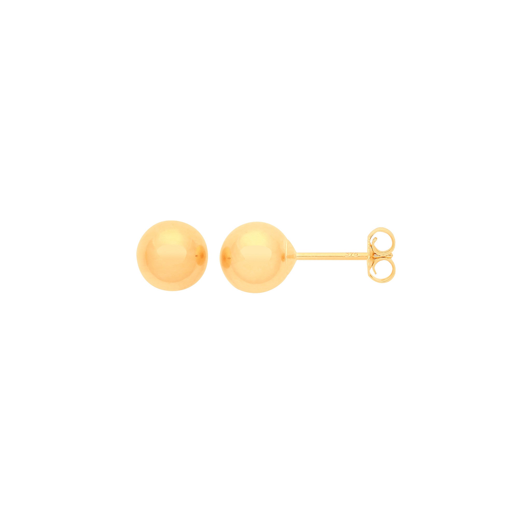 9ct Yellow Gold 6mm Ball Studs