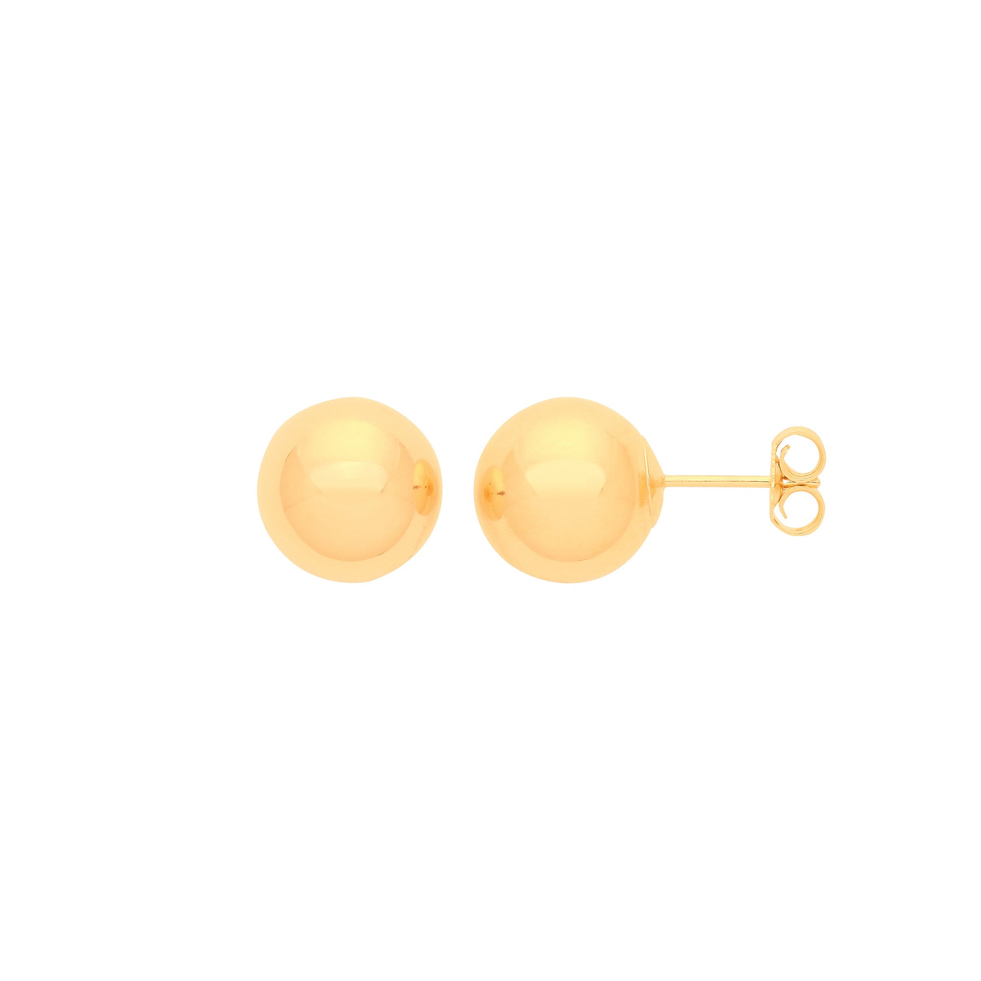 9ct Yellow Gold 8mm Ball Studs