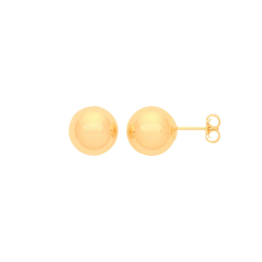 9ct Yellow Gold 8mm Ball Studs