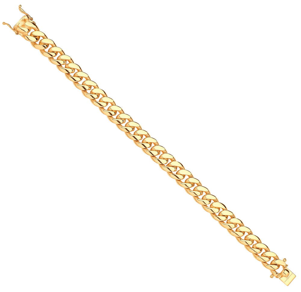 Yellow Gold 10mm Cuban Link Solid Gents Bracelet
