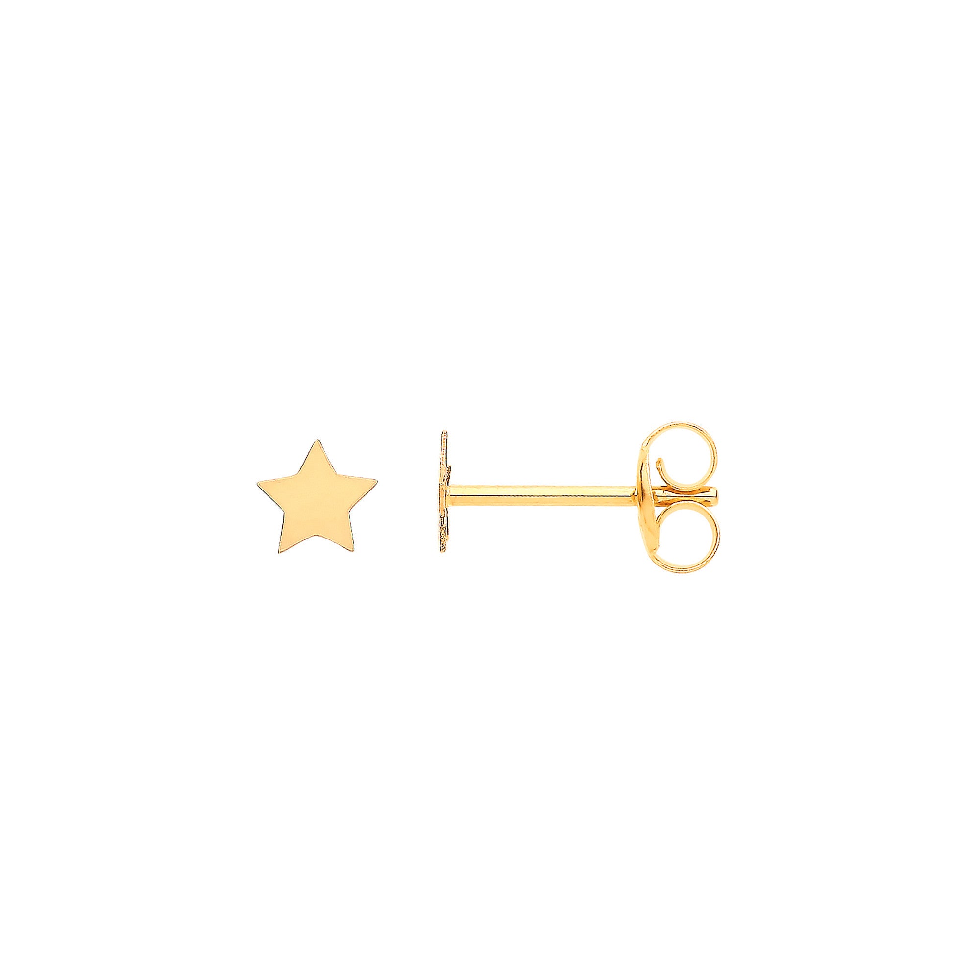 9ct Yellow Gold Tiny Star Studs