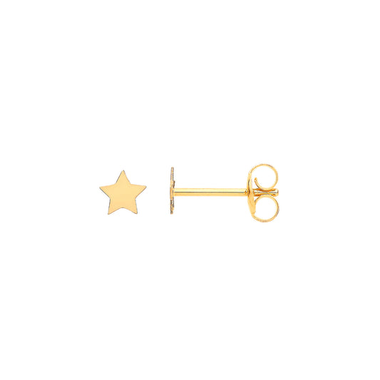 9ct Yellow Gold Tiny Star Studs