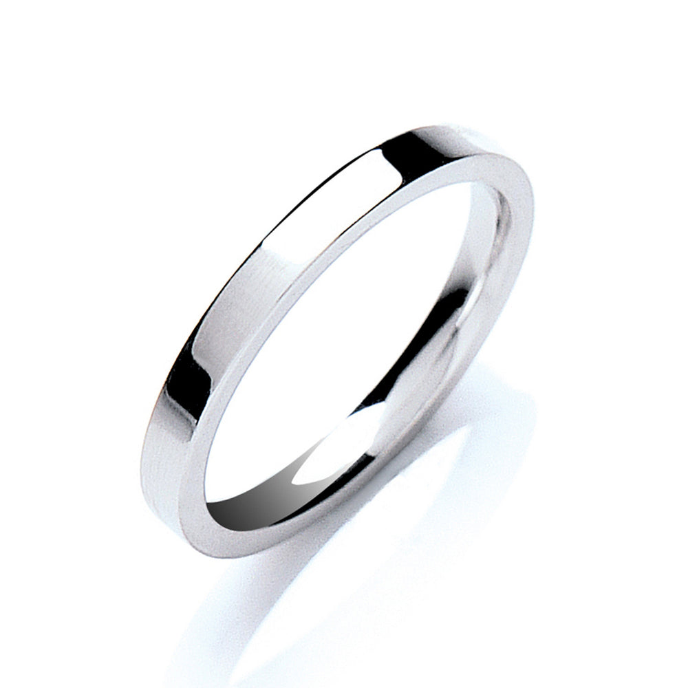 2mm Flat Court Shape Wedding Band