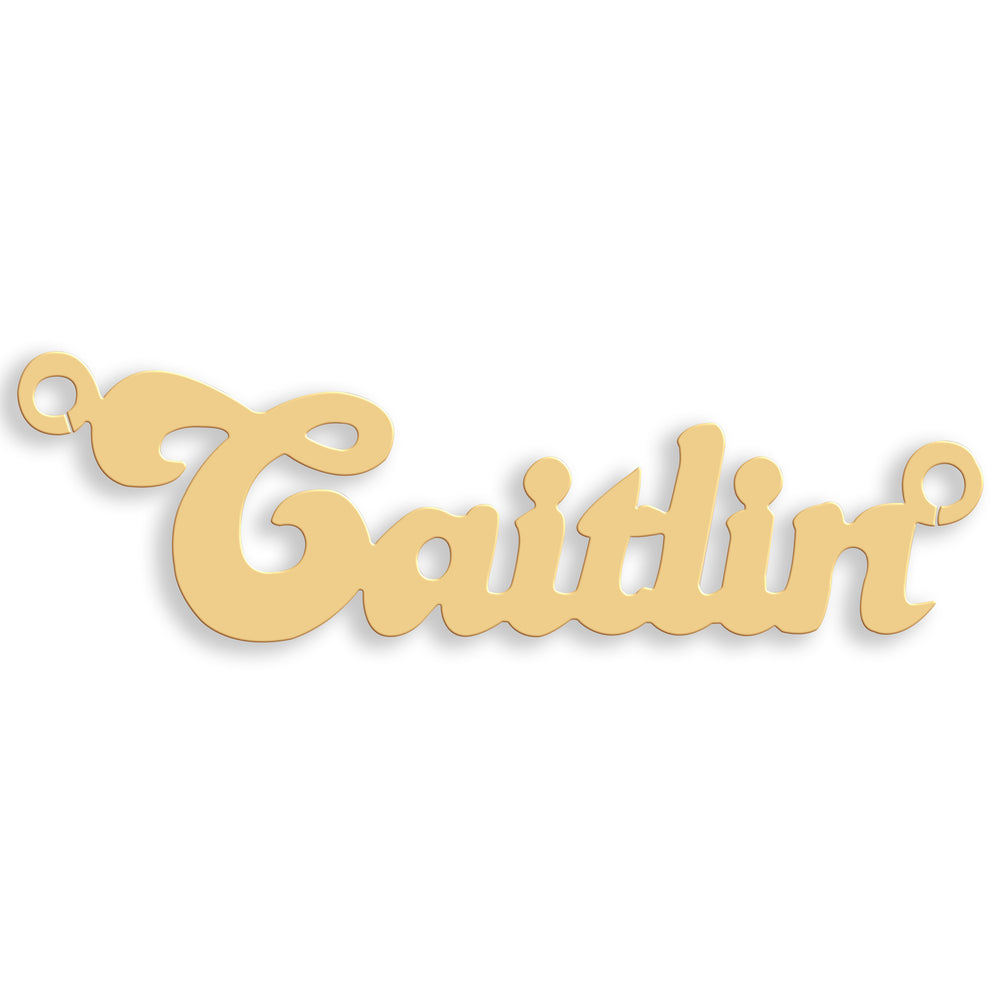 9ct Gold Small Banana Nameplate