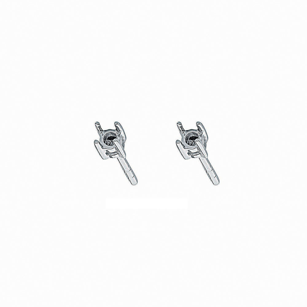 9ct White Gold Earrings Mount 0.15ctw