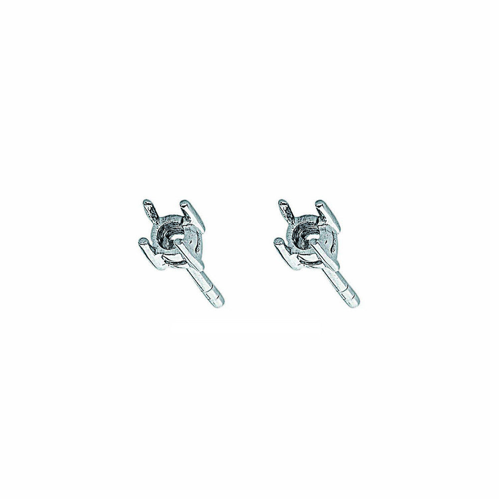 9ct White Gold Earrings Mount 0.25ctw