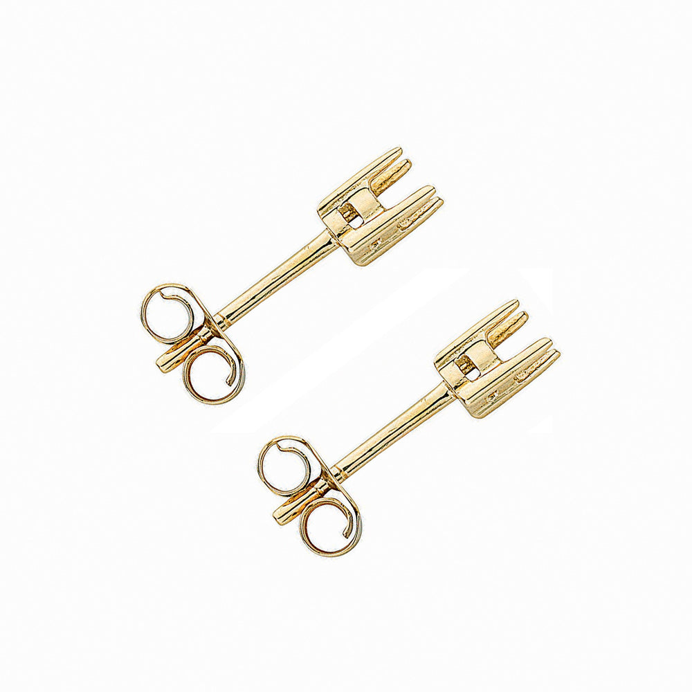 9ct Yellow Gold Earrings Mount 0.20ctw