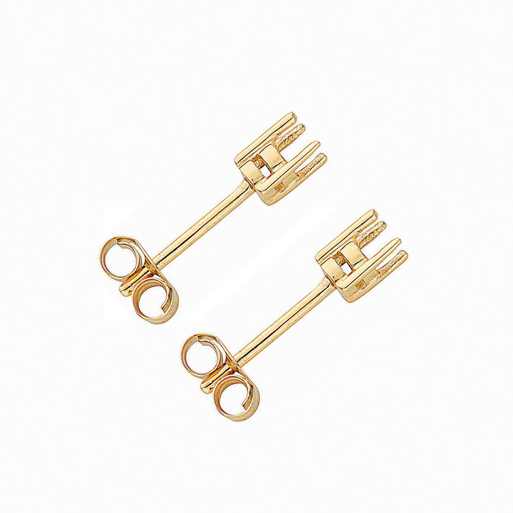 9ct Yellow Gold Earrings Mount 0.25ctw