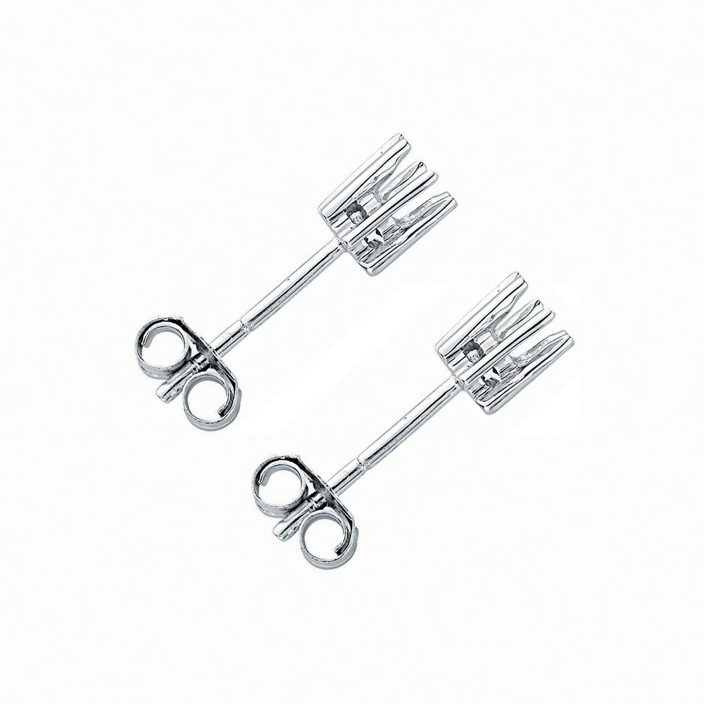 18ct White Gold Earrings Mount 0.25-0.30ctw – product view