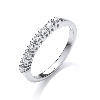 9ct White Gold 0.20ct Diamond Eternity Ring – product view