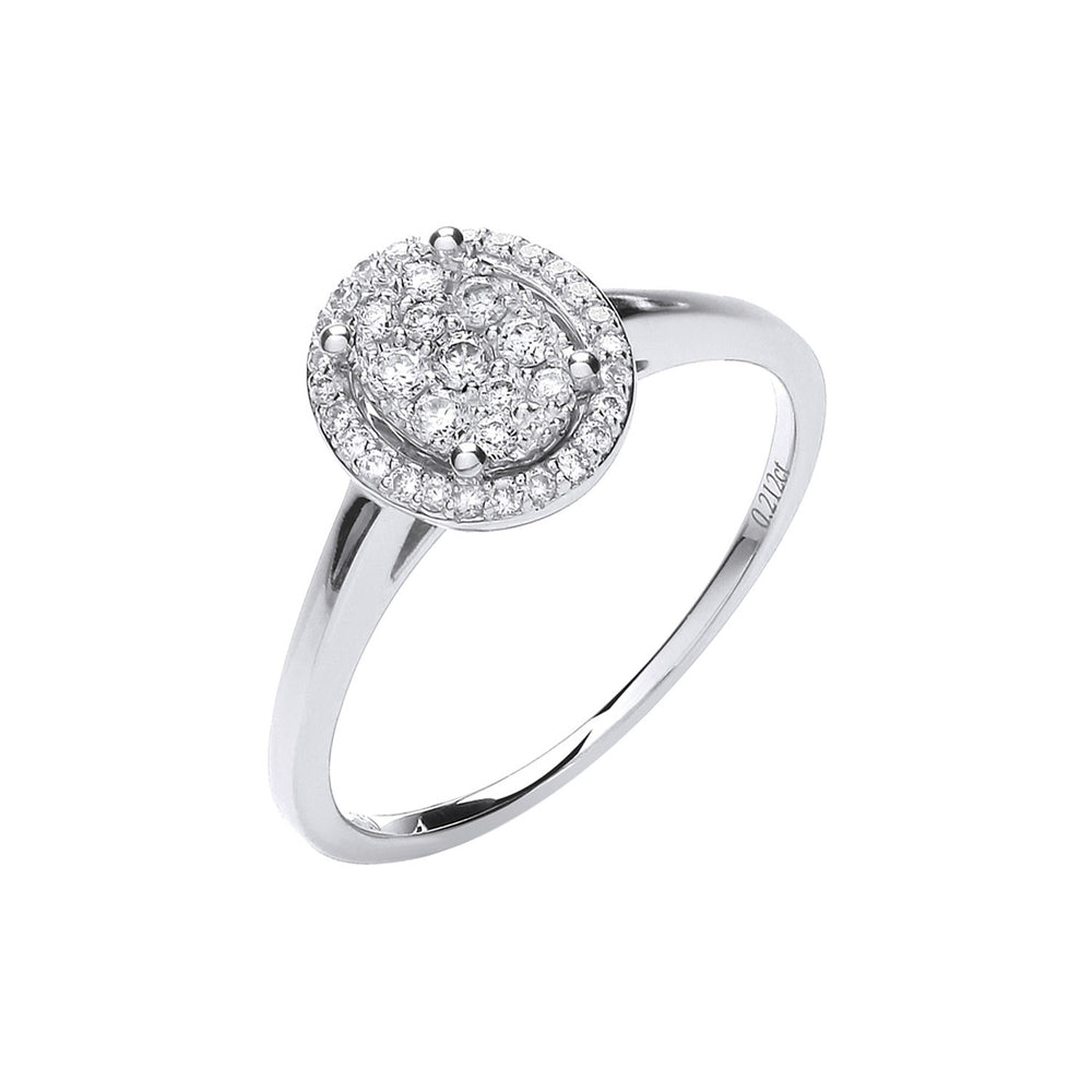 18ct White Gold 0.20ct Diamond Dress Ring