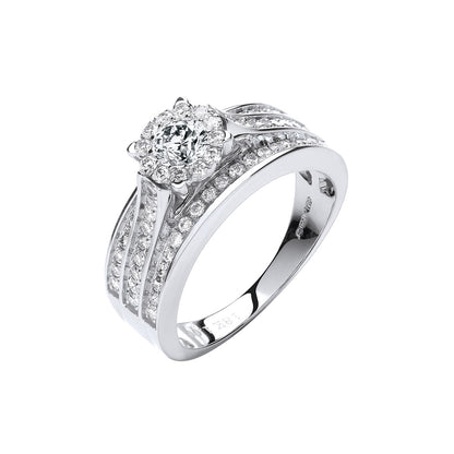 18ct White Gold 1.00ct Diamond Dress Ring