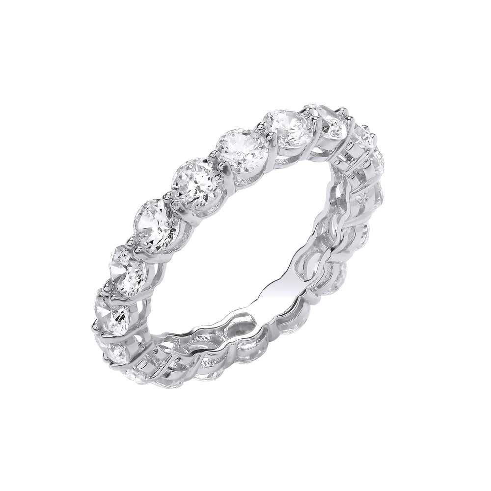 Silver Full ET Cubic Zirconia Ring
