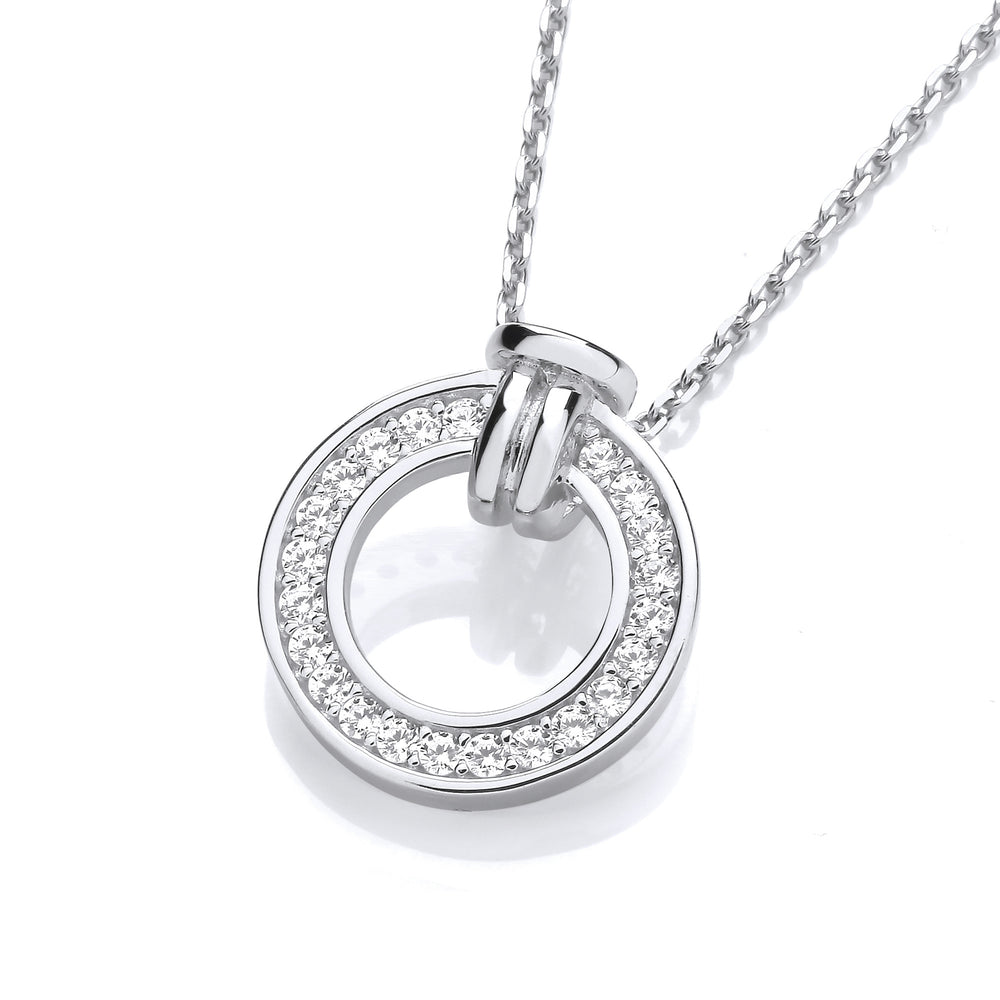 Circle of Life Cubic Zirconias Pendant with Chain