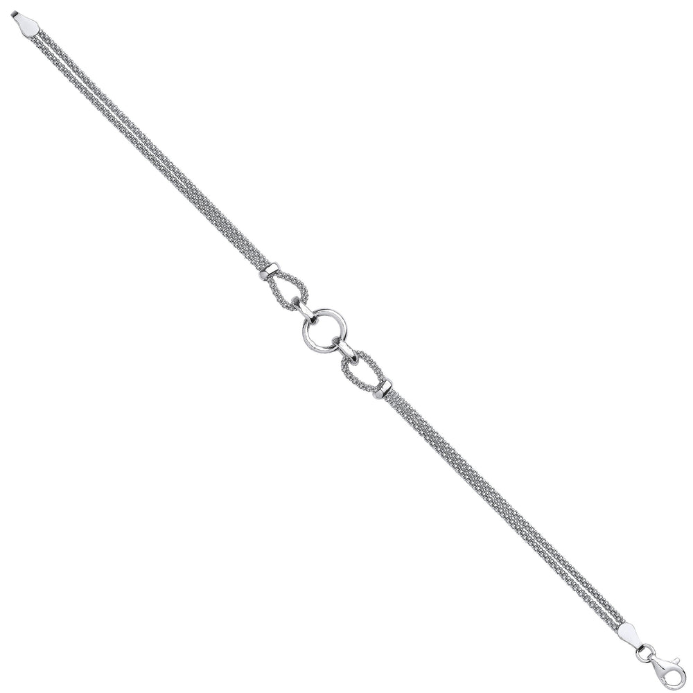 Silver Circle Ladies Bracelet – product view