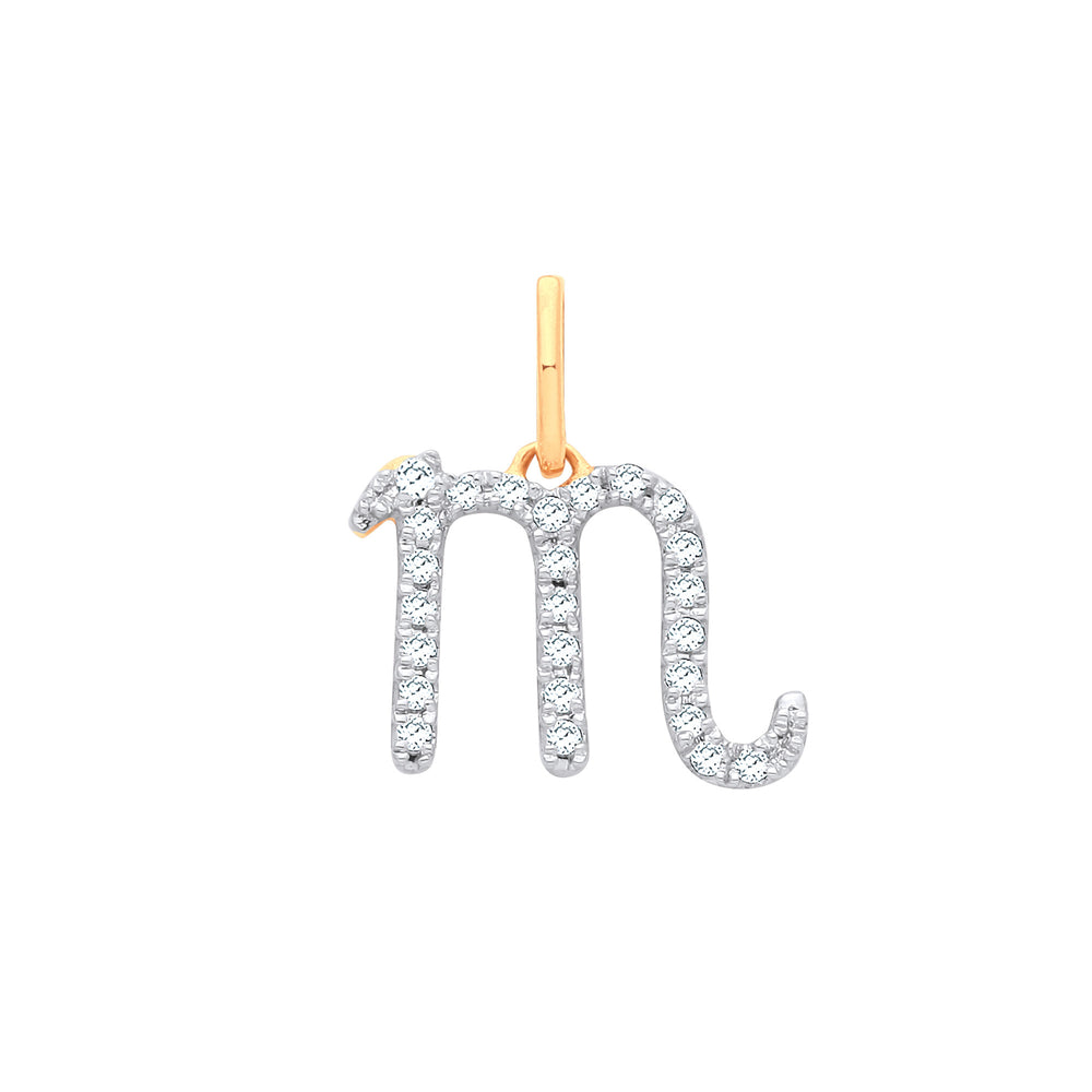 9ct Yellow Gold Scorpio Zodiac 0.15ct pendant – product view