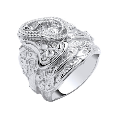 Silver Gents Saddle Ring – product view
