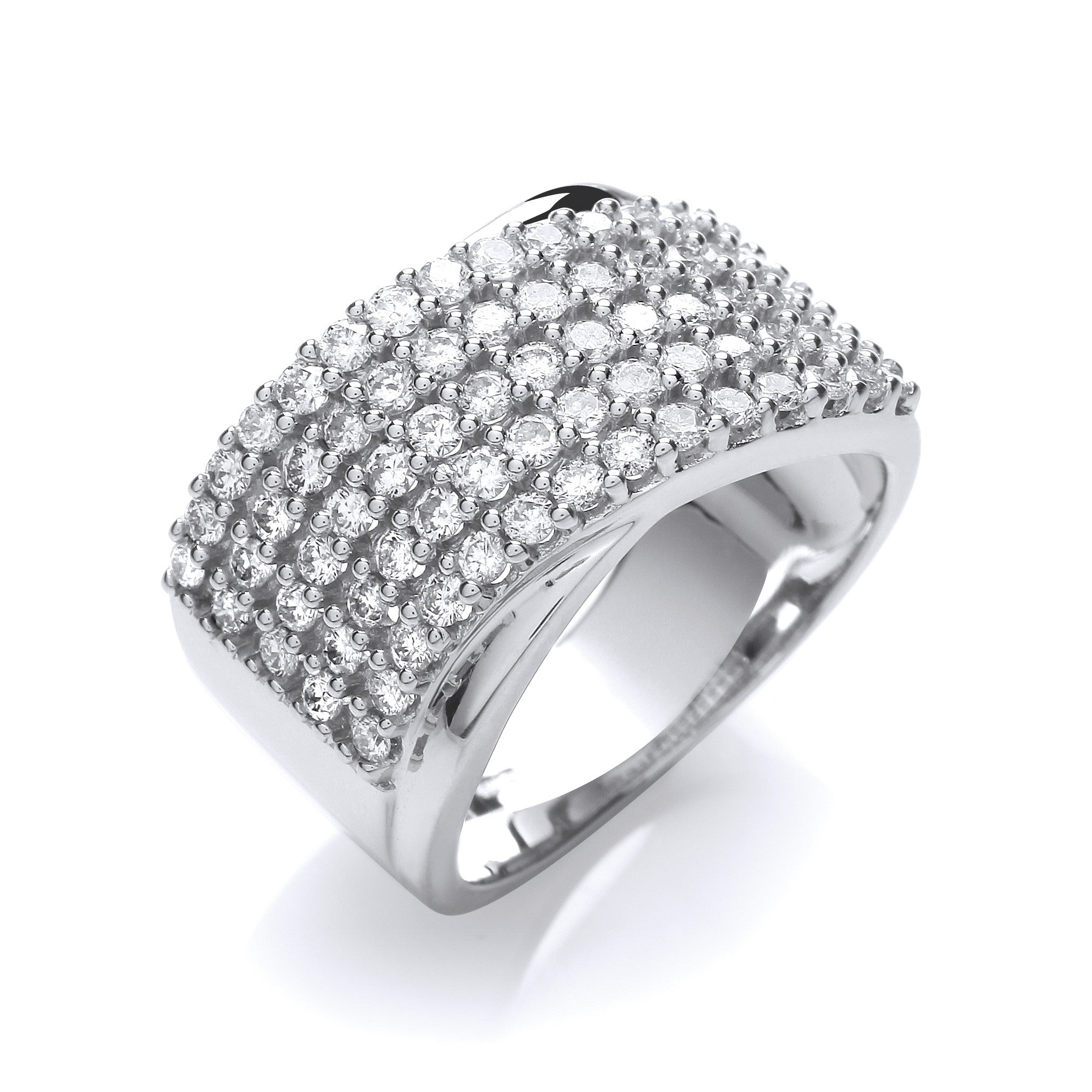 18ct White Gold 1.00ctw Diamond Half Eternity Ring