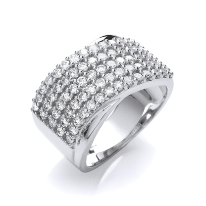 18ct White Gold 1.00ctw Diamond Half Eternity Ring – product view