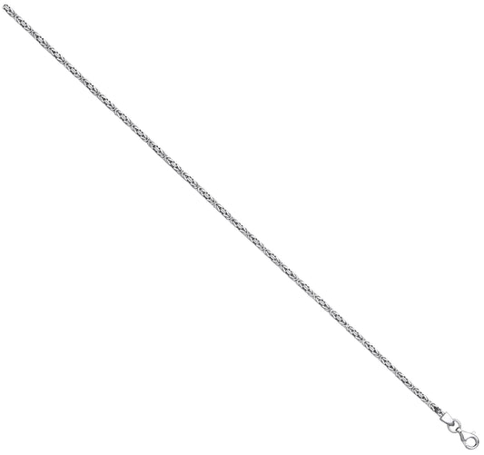 Silver 2.5mm Square Byzantine Chain